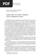 02 - IWONA NOWAKOWSKA-KEMPNA, Język Ciała Czy Ciało W Umyśle, Czyli o Metaforyce Uczuć PDF