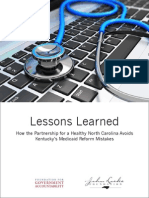 Policy Report Lessons Learned
