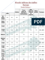 Tableau Des Taille Weezle Extrem +