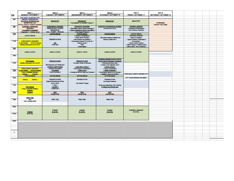 Program Schedule 010613 | PDF | Nursing | Surgery