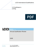 Accounting Level 3 Annual Qualification Review 2009