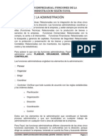 FUNCIONES DE LA ADMINISTRACIÓN