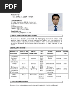 CV Sample