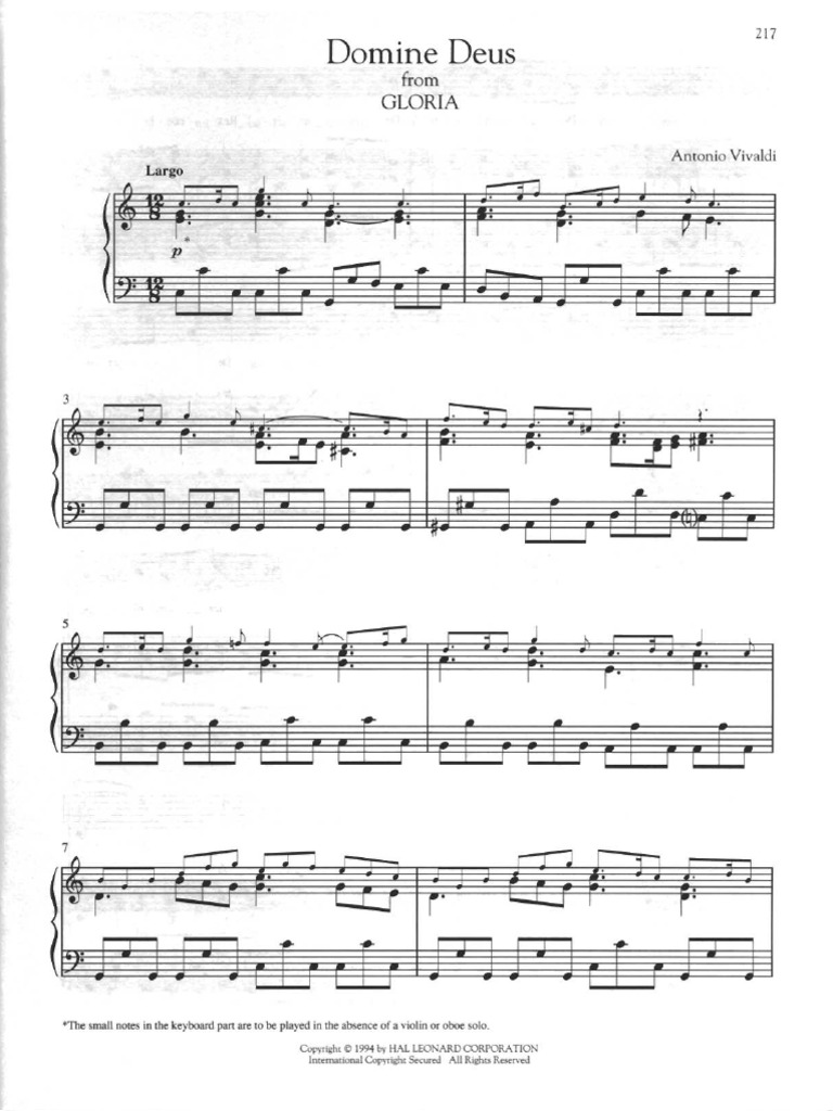 Gloria Domine Deus Vivaldi