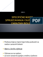 SPECIFIČNE MJERE SPRIJEČAVANJA I SUZBIJANJA ZARAZNIH BOLESTI