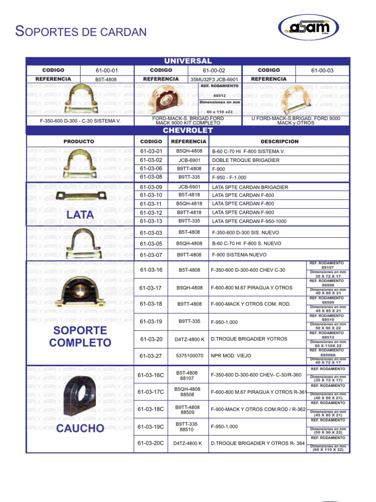Soportes de Cardan | PDF | Vehículos comerciales | Vehículos todo terreno