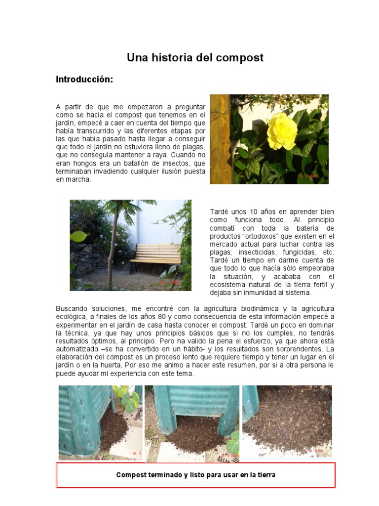 Historia Compost | PDF | Compost | Descomposición