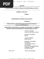 Download MacLean v DHS Federal Circuit Governments en banc rehearing petition US Court of Appeals for the Federal Circuit - July 10 2013 by Robert J MacLean SN153024046 doc pdf