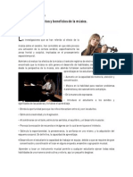 Análisis Sobre Efectos y Beneficios de La Música L. A. Valdez PDF