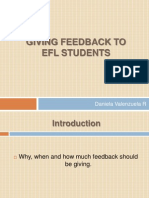 Giving Feedback To EFL Students