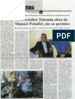 La Jornada Comercializó  Taboada obra de Manuel Peñafiel sin permiso pdf