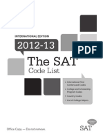 Sat Code List International