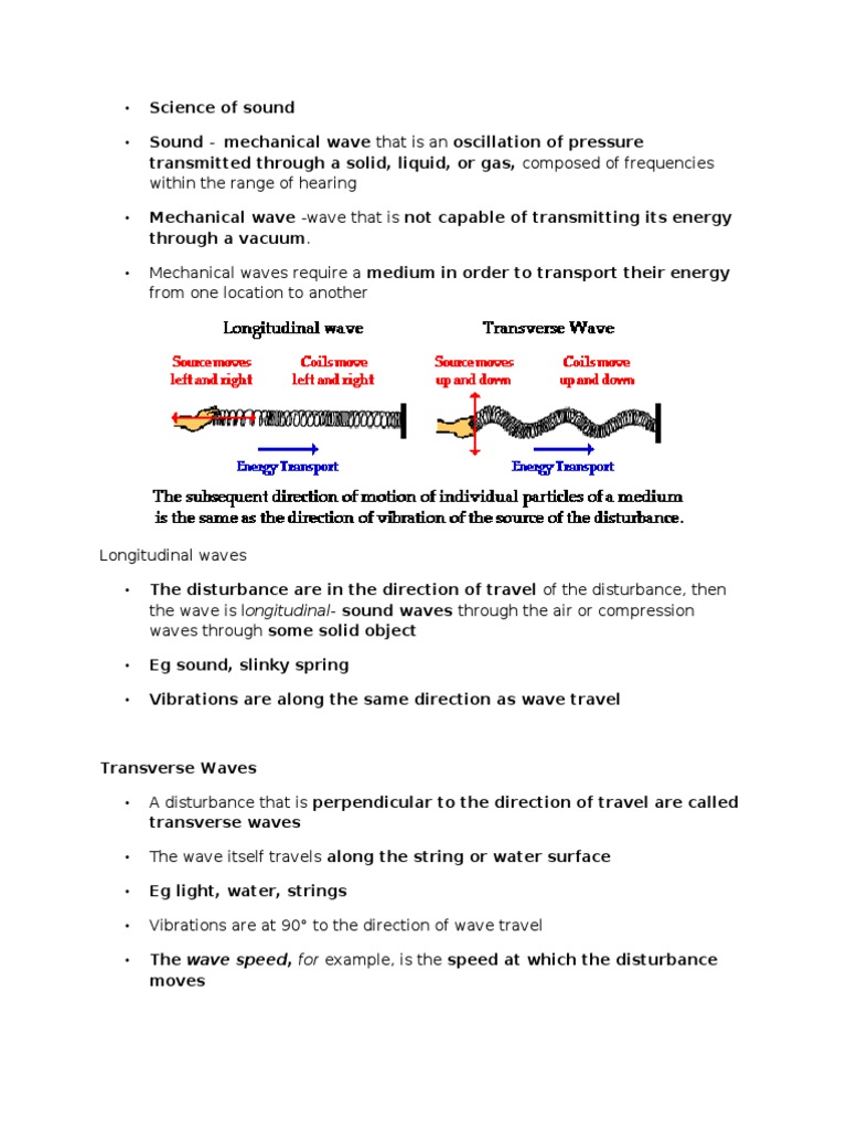 Science of Sound-Unit1 | PDF | Waves | Sound