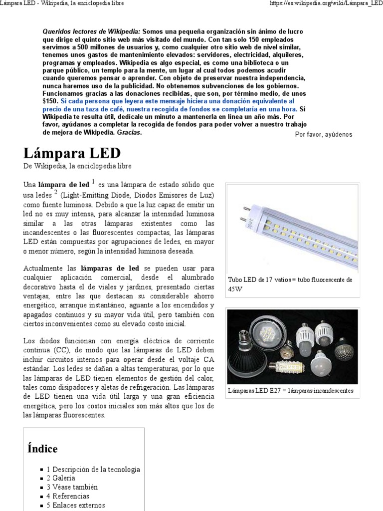 Lámpara incandescente - Wikipedia, la enciclopedia libre