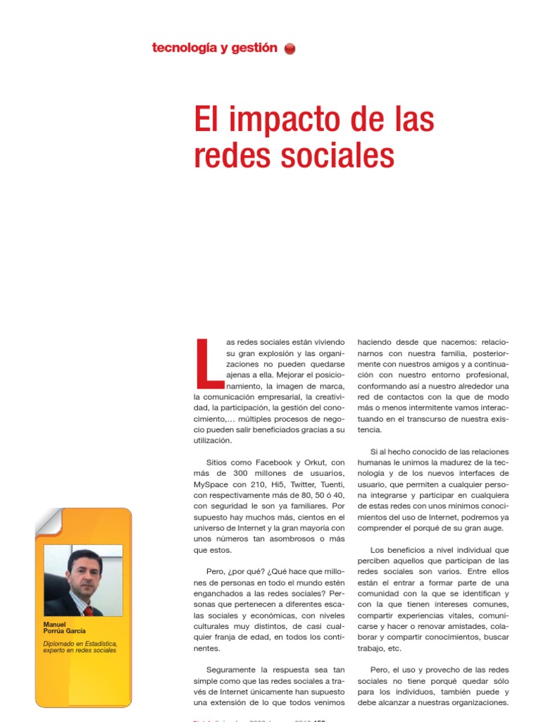 Impacto de las Redes Sociales en Negocios | PDF | Servicio de redes ...