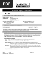 MSDS Refrigerant R134a