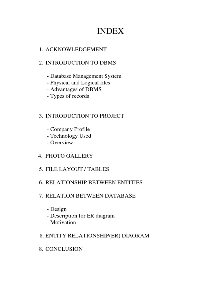 Dbms Project | PDF | Computer File | Databases