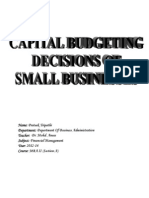 The Capital Budgeting Decisions of Small Businesses