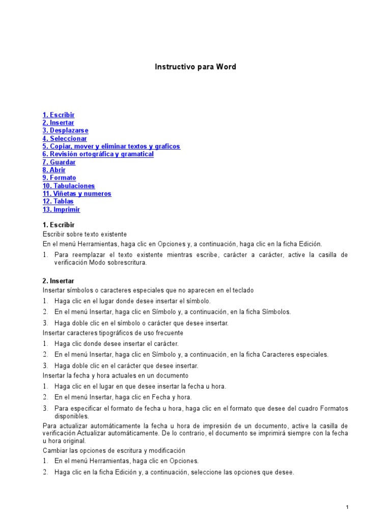 Instructivo para Word | PDF | Archivo de computadora | Windows Vista