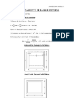 Dimensionamiento de Tanque Cisterna