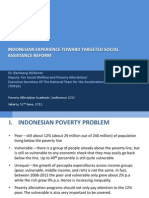 Indonesian Experience Toward Targeted Social Assistance Reform
