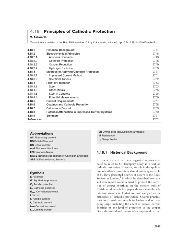 Principles of Cathodic Protection | PDF | Anode | Corrosion
