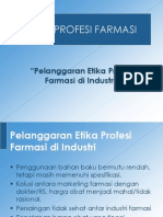 Pelanggaran Etika Farmasi Di Industri