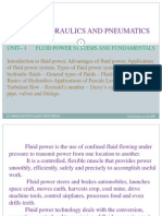 Applied Hydraulics and Pneumatics: Unit - I Fluid Power Systems and Fundamentals