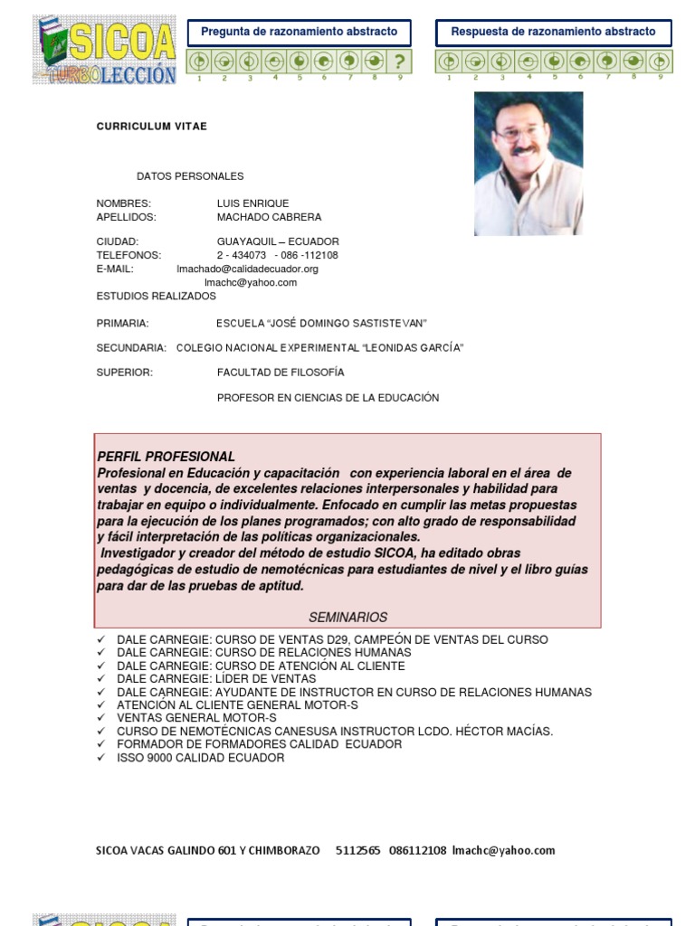Curriculum vitae preguntas picture