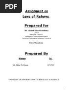 Laws of Returns 