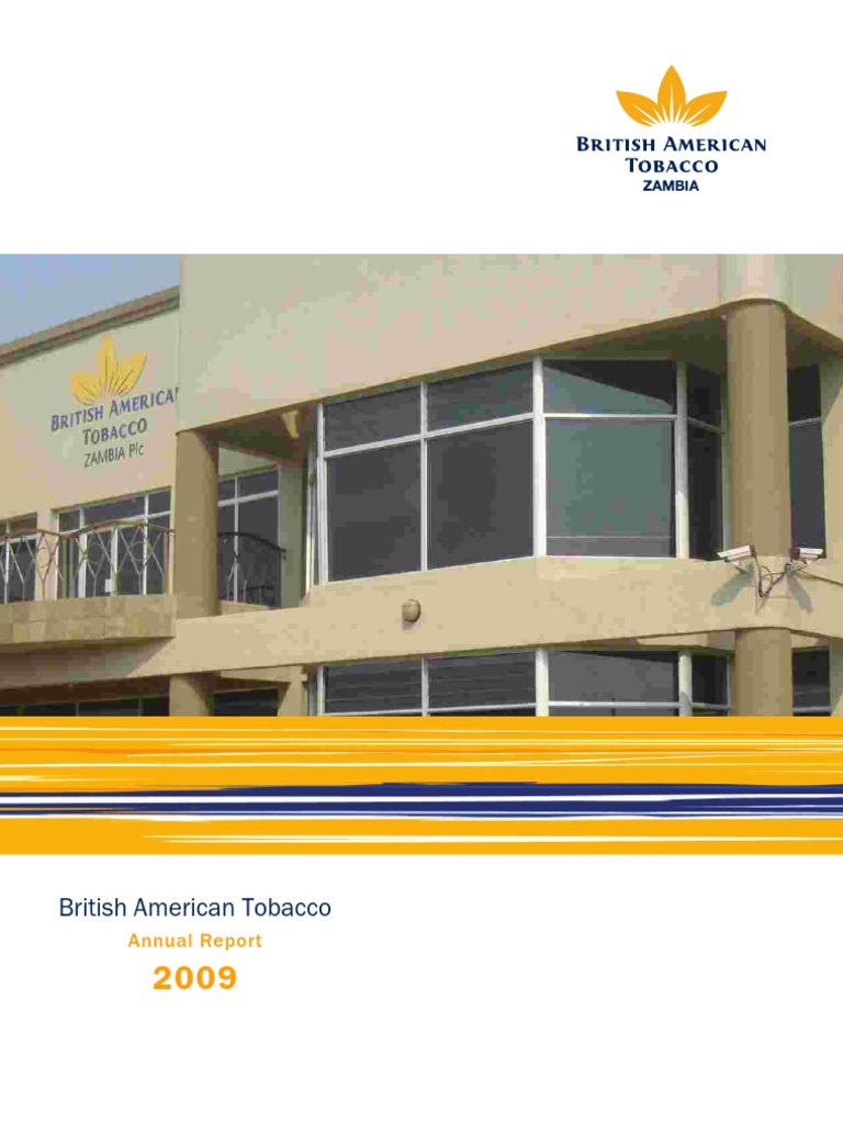 British American Tobacco Zambia 2009 Report | PDF | International Financial  Reporting Standards