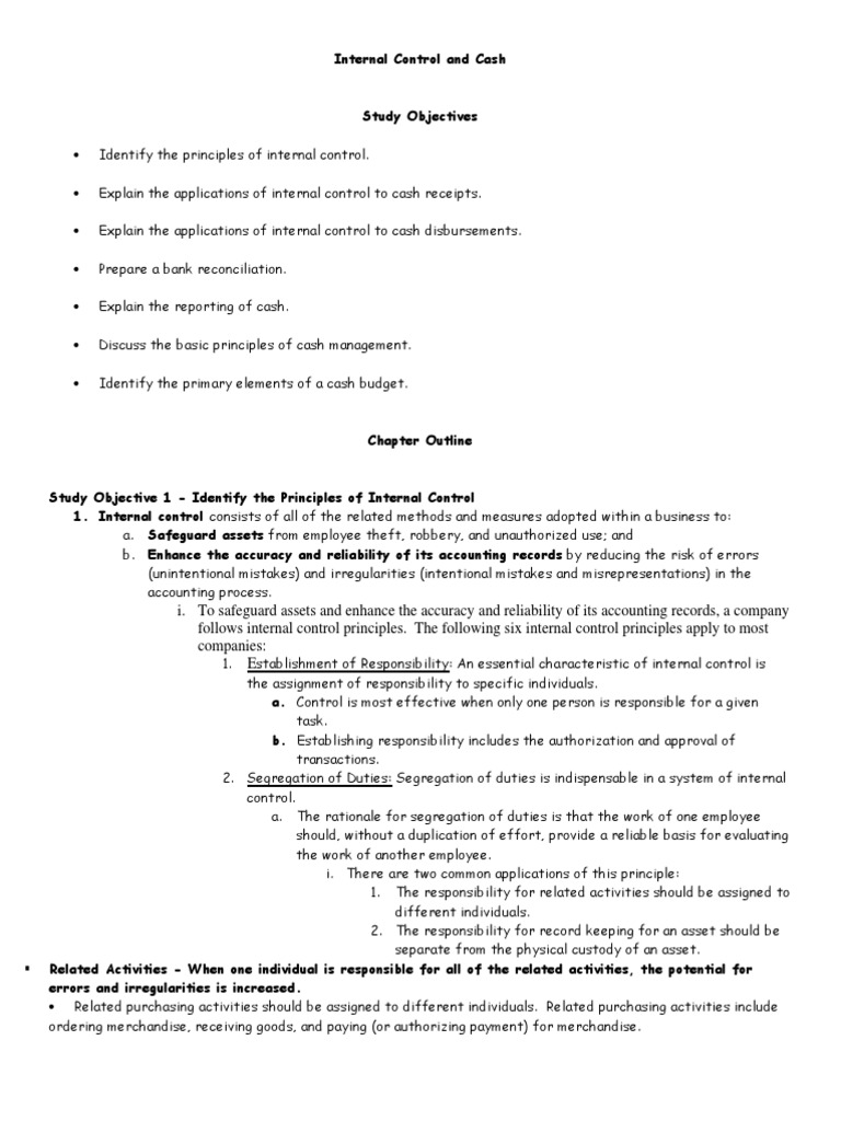 500 Cash and Internal Control | PDF | Deposit Account | Debits And Credits