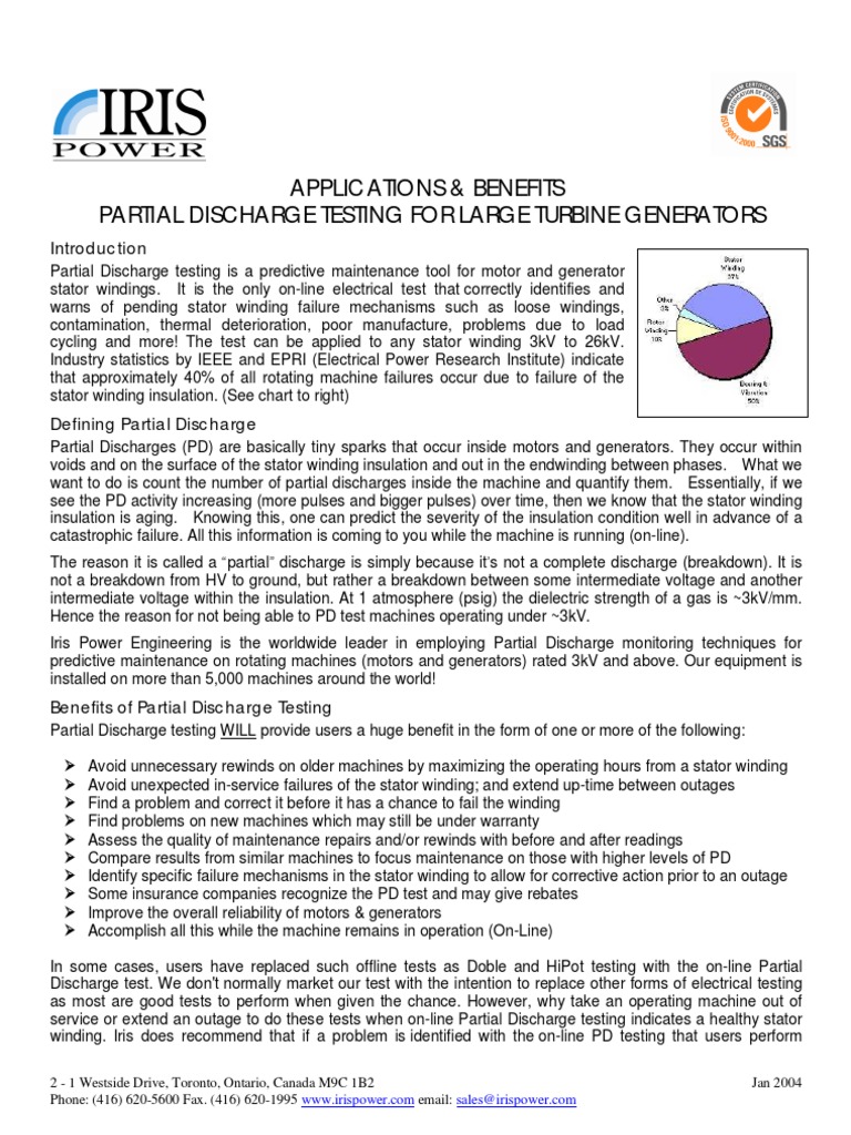 Partial Discharge Testing for Generators | PDF | Electromagnetism ...