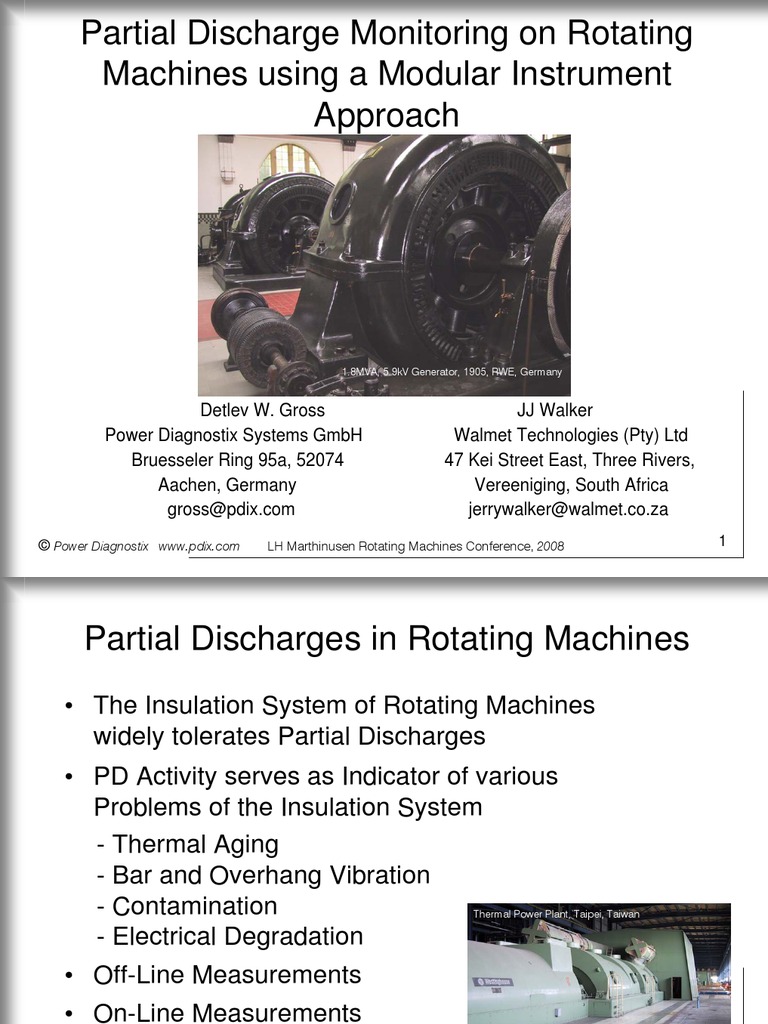Partial Discharge Monitoring On Rotating Machines Using A Modular ...