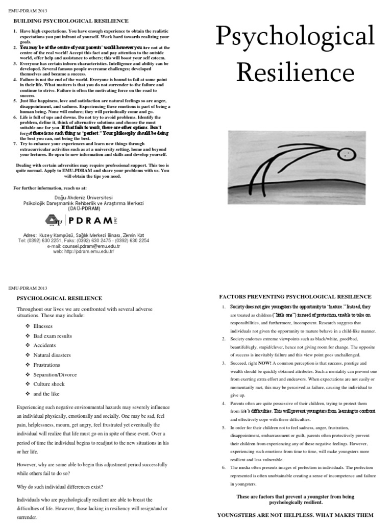 Building Psychological Resilience Tips | PDF | Psychological Resilience ...