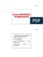Local Anesthesia Techniques