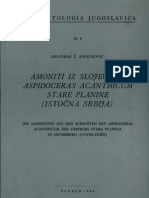 AMONITI IZ SLOJEVA SA ASPIDOCERAS ACANTHICUM STARE PLANINE (ISTOCNA SRBIJA) - M. Andelkovic, 1966