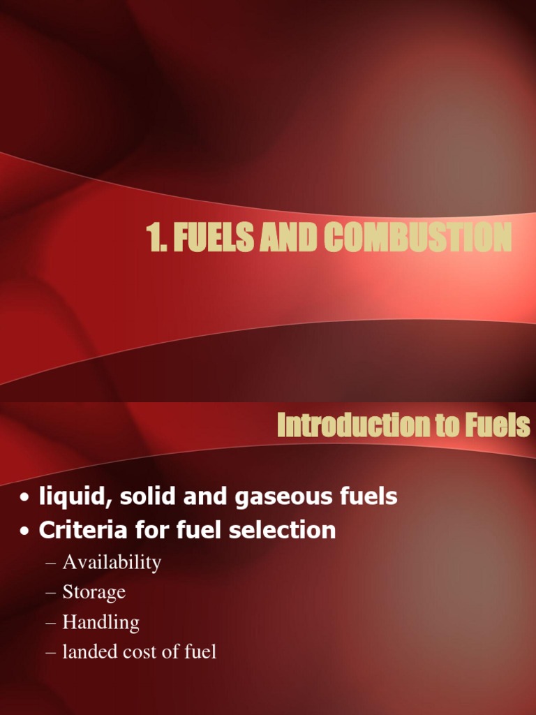 Fuels and Combustion | PDF