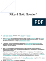 Alloy & Solid Solution