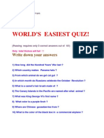 World's Easiest Quiz