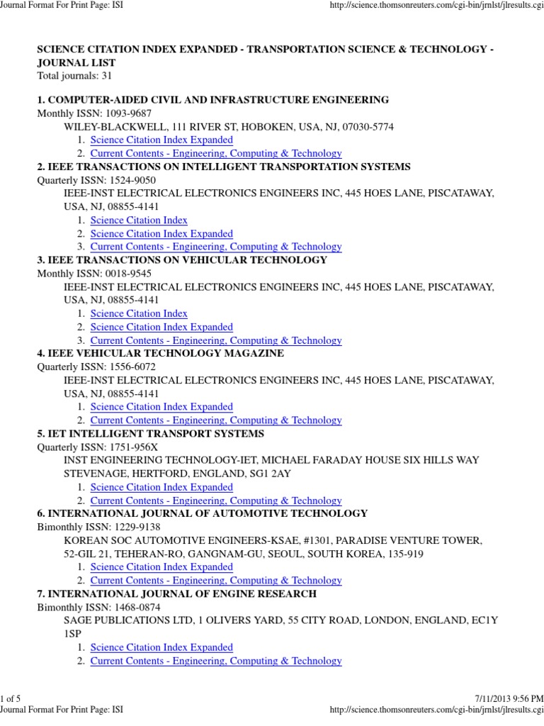 Journal Format for Print Page Engineering Citation