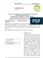 Jam - 3 - 2 - 1 Antioxidant Potential of The Leaf Extract of Pilostigma Thonningii (Caesalpiniacea)