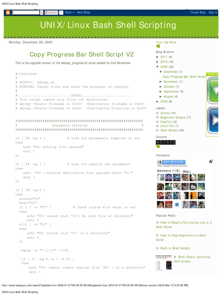 UNIX/Linux Bash Shell Scripting: Copy Progress Bar Shell Script V2 ...