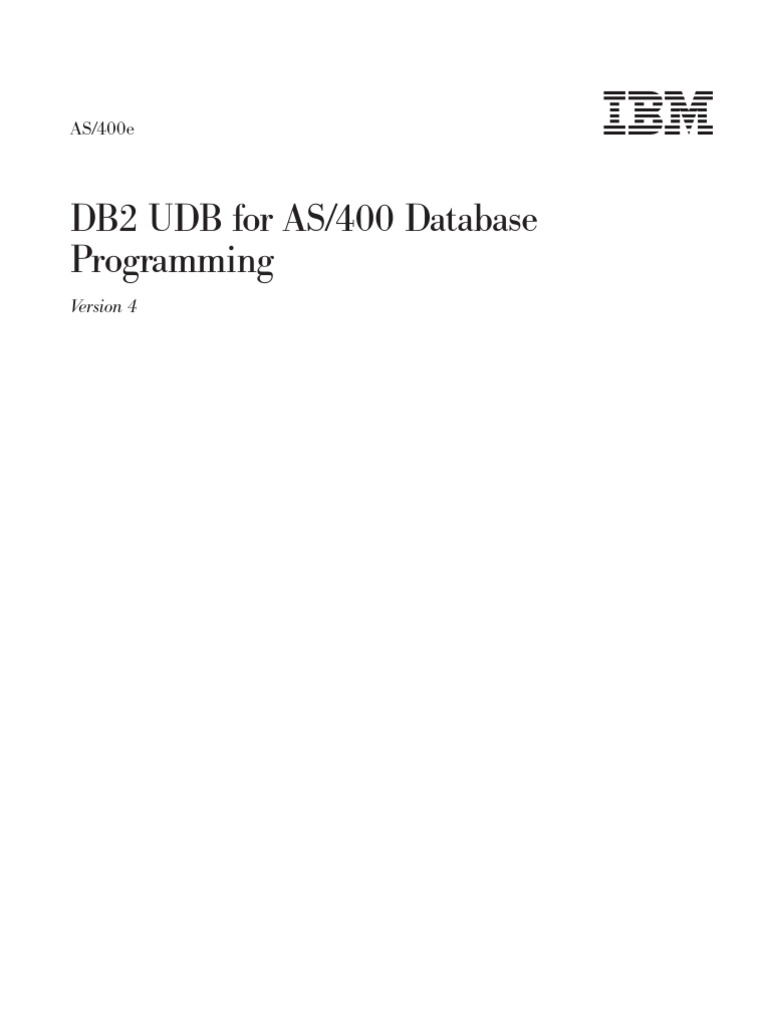 DB2 UDB for AS/400 Programming Guide | PDF