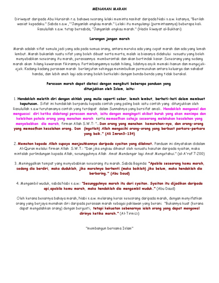 Ringkasan Manajemen Marah Cara Mengelola Dan Merubah Amarah Menjadi Kebaikan Taawundakwah