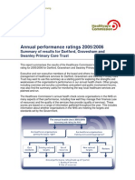 Annual Performance Ratings 2005/2006: Summary of Results For Dartford, Gravesham and Swanley Primary Care Trust