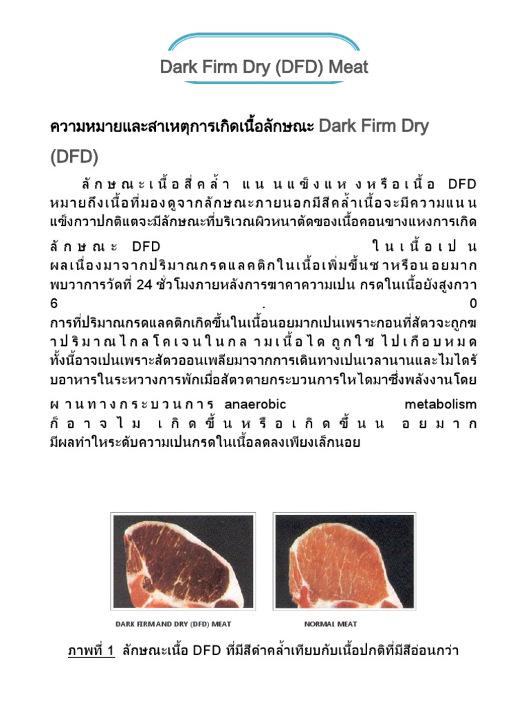 DFD Meat | PDF