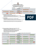 Calendario 2012 Aprovado