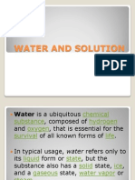 Chapter 5(II) - Water and Solution