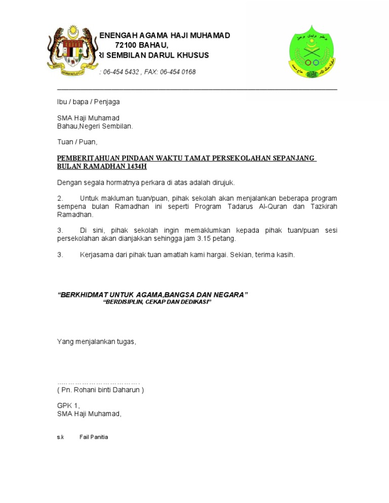 Surat Pemberitahuan  30+ Contoh Surat Pemberitahuan yang Benar dalam